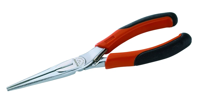 Bahco 2430 GC-200 IP Long-Chrome Plated "Ergo" Snipe Nose Pliers, Multi-Colour, 200 mm