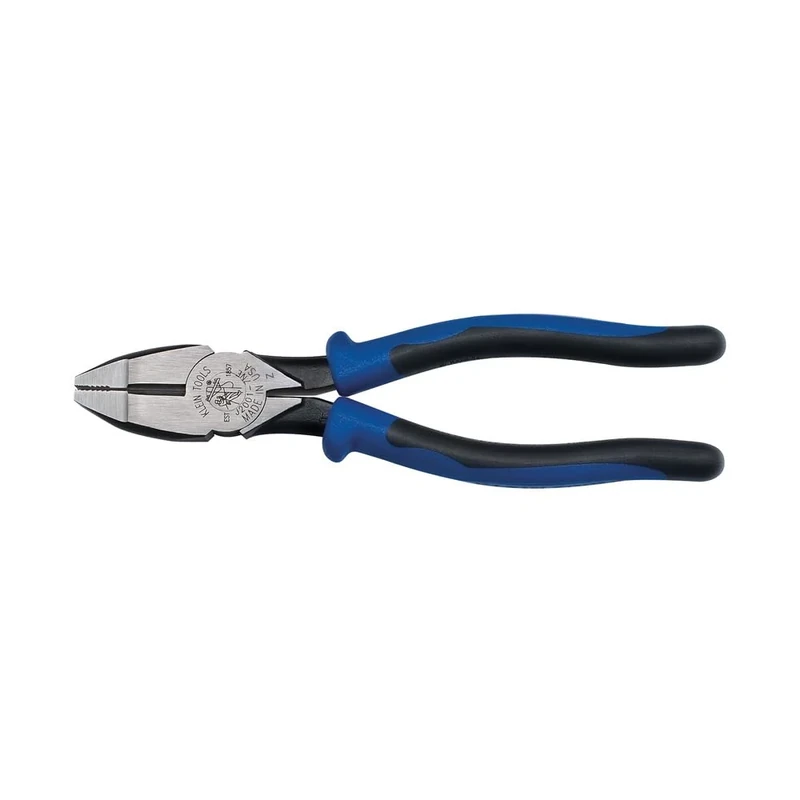 Klein Tools J20017NE Heavy Duty Lineman's Pliers, Made in USA, with High Leverage Design, Heavy Duty Comfortable Handles and Knurled Jaws, 7-Inch