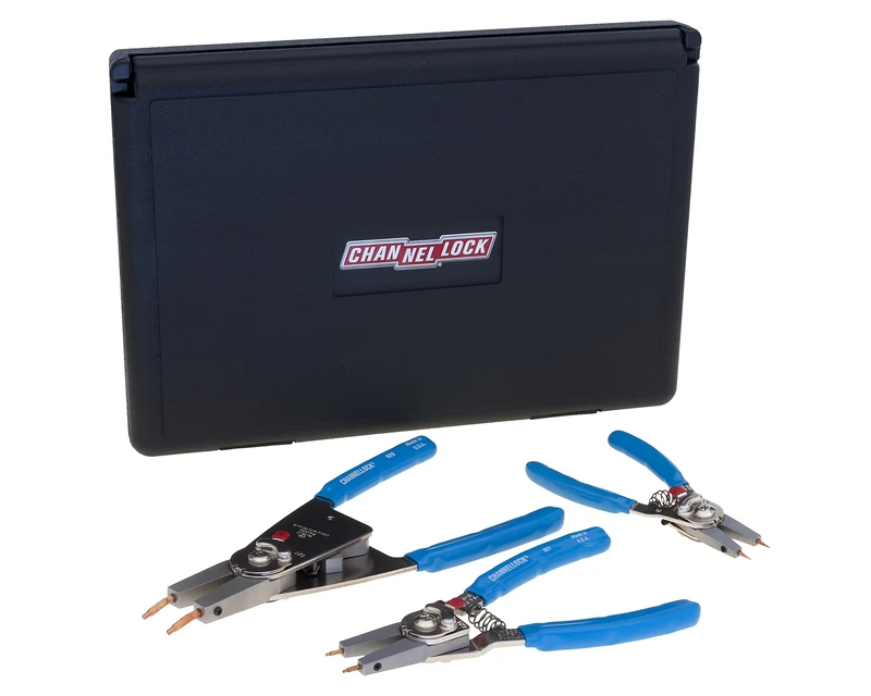 Channellock RT-3 Convertible Retaining Ring Plier Set, 3-Piece, Blue