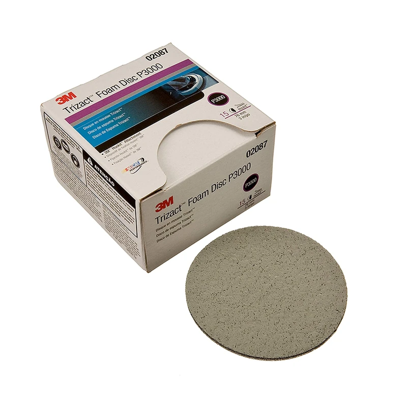 Hookit Trizact 3M 02087 3" P3000 Grit Foam Disc