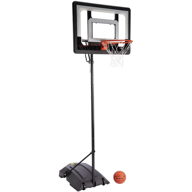 SKLZ Pro Mini Basketball Hoop System, Adjustable Height 1.07 - 2.13 m,Includes 17.8 cm Mini Ball,Durable Polycarbonate Backboard, Portable Design with Weighted Base, Ideal for Indoor and Outdoor Play