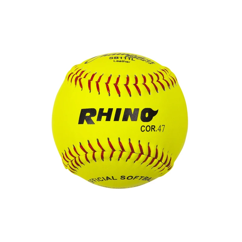 Champion Sports NFHS Approved Syntex Cover Softballs, 11", Optic Yellow (Pack of 12) - Image 1