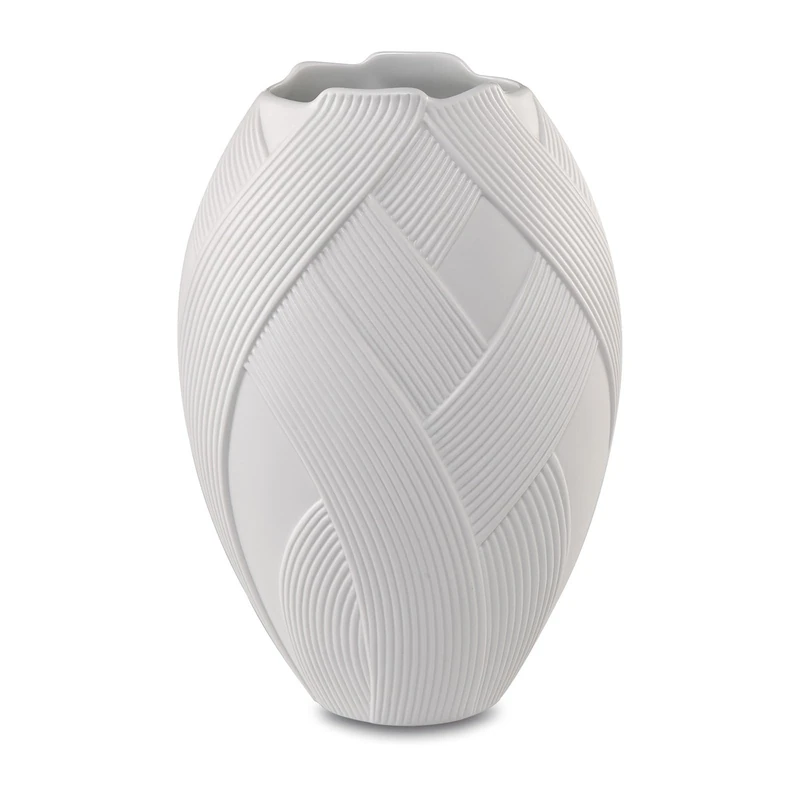 Kaiser Porzellan Vase, Porcelain, White