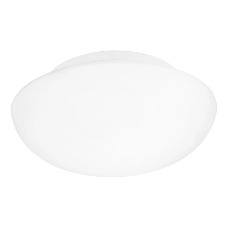 Eglo Ceiling Light Ella, Ø 35 cm, 2-Light Wall Lamp, Ceiling Fixture in White Steel and Glass, Matt Opal, Living Room Light, Kitchen Lamp, Office Light, Hall Ceiling Light, E27 Socket