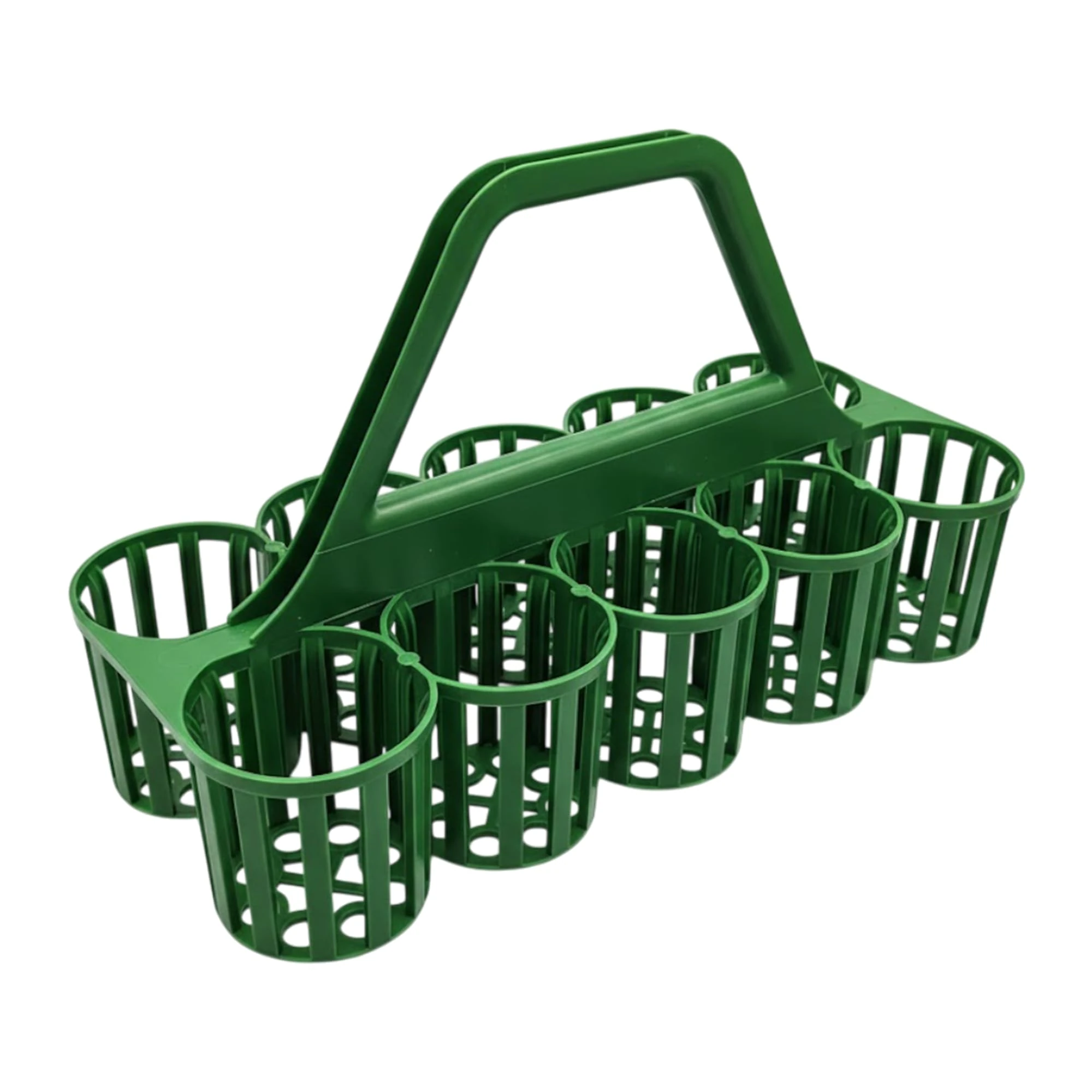Chabrias Ltd 10 Hole Glass & Pint Carrier – Green Bar/Beer Garden Glass Collecting Basket - Heavy-Duty Plastic, 475×215×310 mm - Pub, Hospitality & Event Drinks Carrier, Perfect for Events (1)