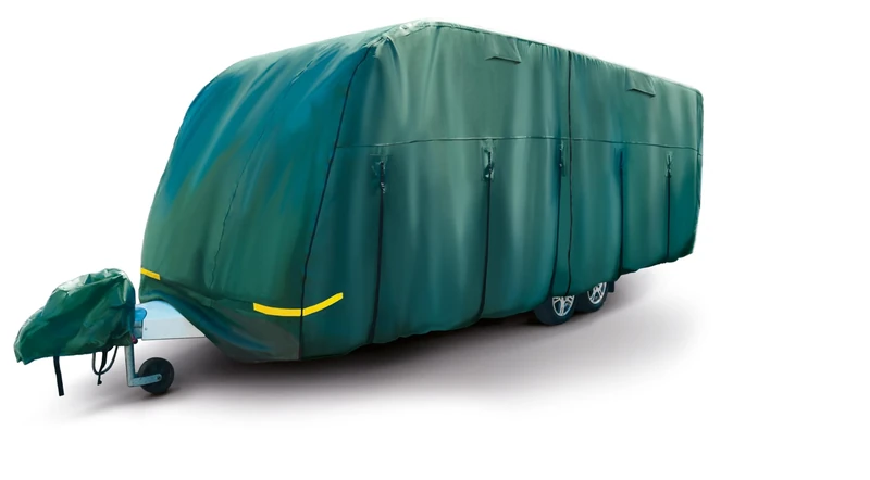 Maypole Caravan Cover 5.6-6.2 m or 19-21Ft 4-Ply Breathable Water Resistant, Green