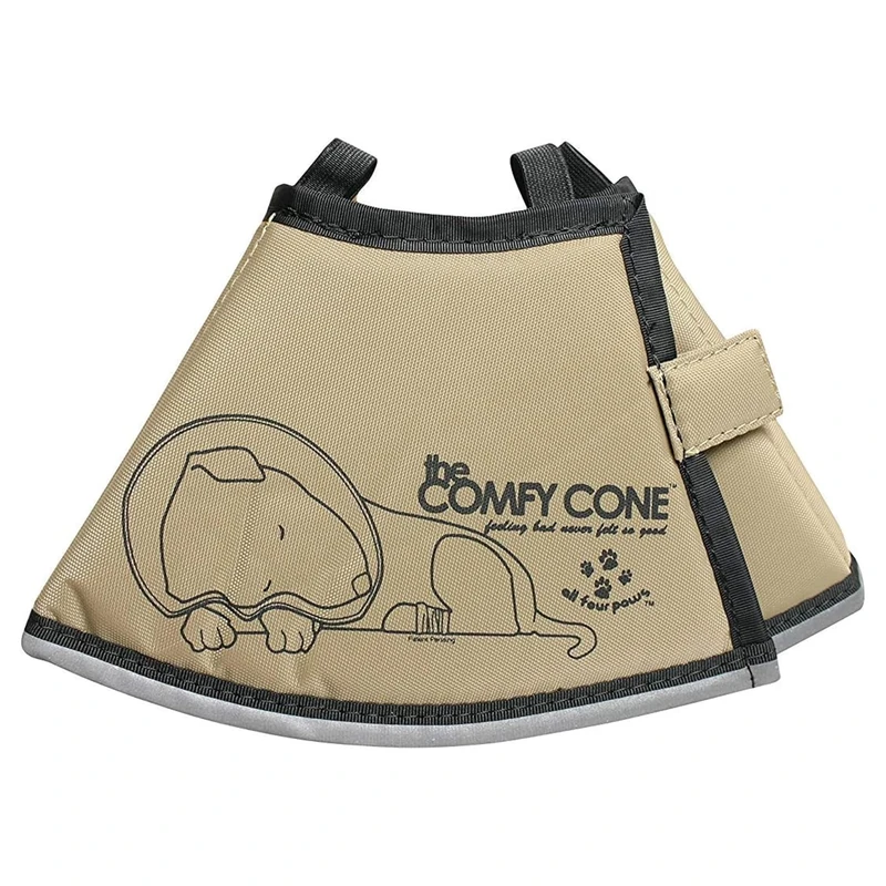 The Comfy Cone Pet Recovery Collar by All Four Paws, Small, Tan,Small 14 cm - Image 1