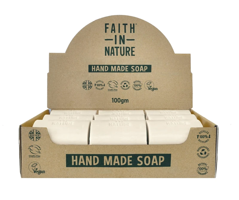 Faith In Nature Natural Tea Tree Hand Soap Bar, Cleansing, Vegan & Cruelty Free, No SLS or Parabens, Multi Box 18 x 100g