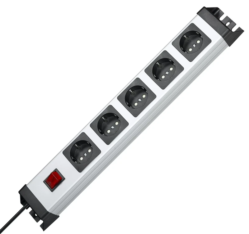 Kopp Powerversal 226620015 Power Strip 5-Way with Illuminated Switch IP 20