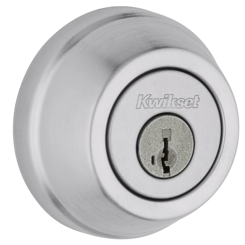 Kwikset 599 Gatelatch Double Cylinder Deadbolt Featuring SmartKey® in Satin Chrome
