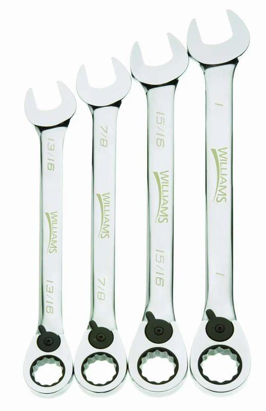 Williams WS-1164RC 4-Piece Reversible Ratcheting Combination Wrench Set