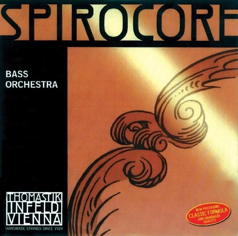 Thomastik single string for double bass 3/4 Spirocore - E-string spiral core, chrome wound, orchestral tuning, soft