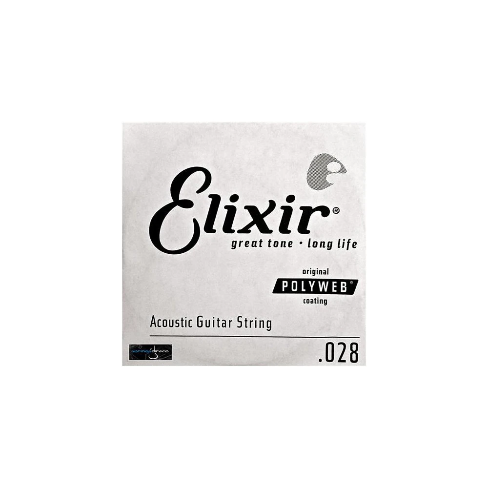 Elixir Strings Acoustic Guitar String POLYWEB Coating .028