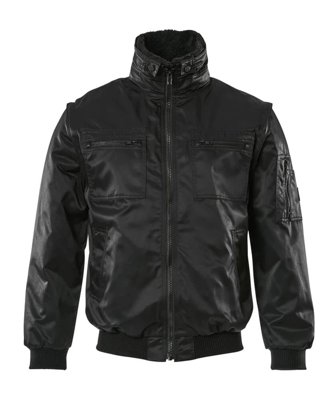 Mascot 00520-620-09 Innsbruck Originals Detachable Pile Lining Water Repellent Bearnylon Pilot Jacket, Size XL, Black