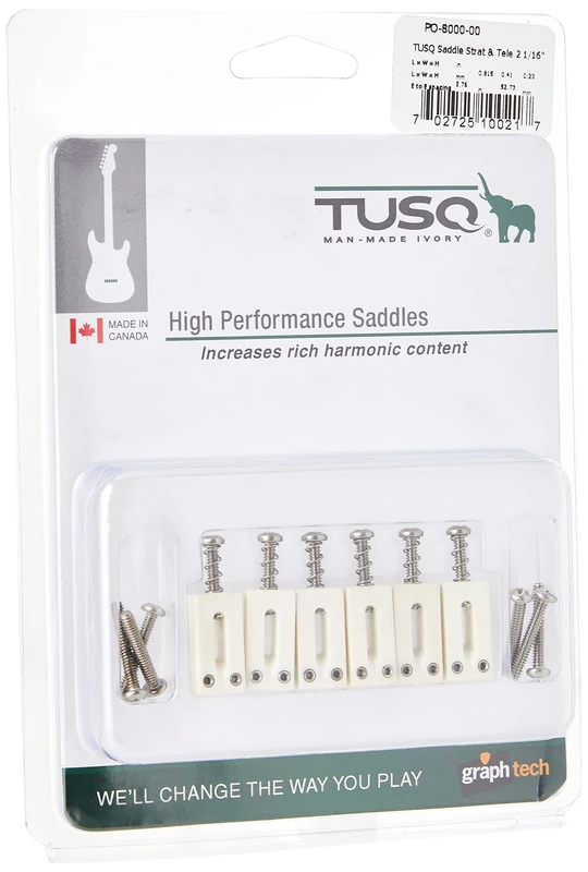 GRAPHTECH TUSQ SADDLE - ST AND TC 2 1/16inch SPACING -6 PCES