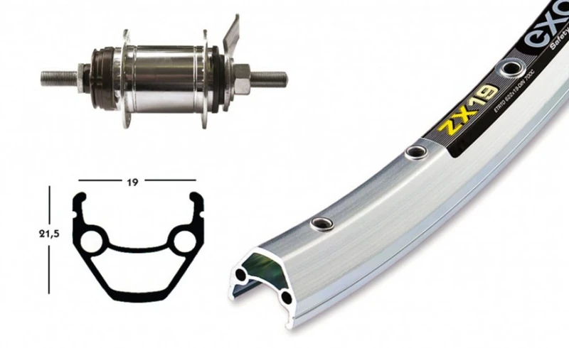 Bike-Parts Unisex - Adults Hwheel 75RB Hub Wheel Silver 1 Size