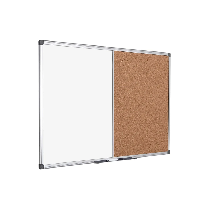 Bi-Office Combination Board Maya, Cork/Magnetic, Aluminium Frame, 90 x 60 cm,White