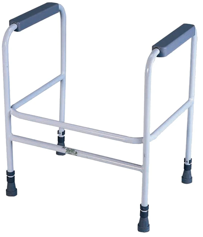 Aidapt Free Standing Support Toilet Safety Frame with Adjustment for Height and Non Slip Feet Pre Assembled Aid