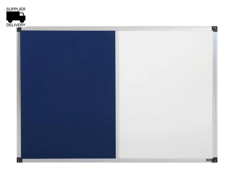 Bi-Office Combination Board Maya, Blue Felt/Melamine, Aluminium Frame, 90 x 60 cm