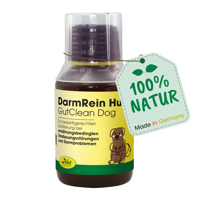 cdVet Naturprodukte DarmRein Hund 100 ml - Dog - Complementary feed - supports feed intake + the natural intestinal flora - indigestion - diarrhea - nausea - intestinal problems - - Image 1