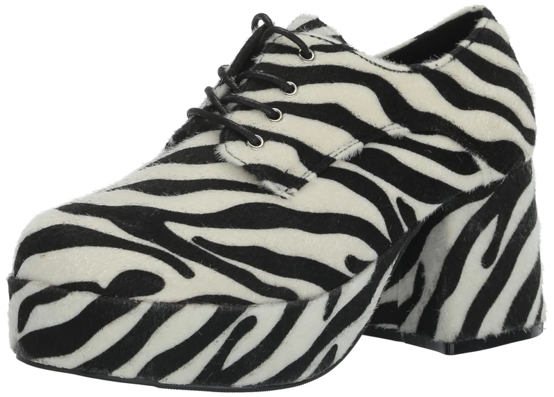 Ellie Shoes Men's 312 Platform, Zebra, Small UK