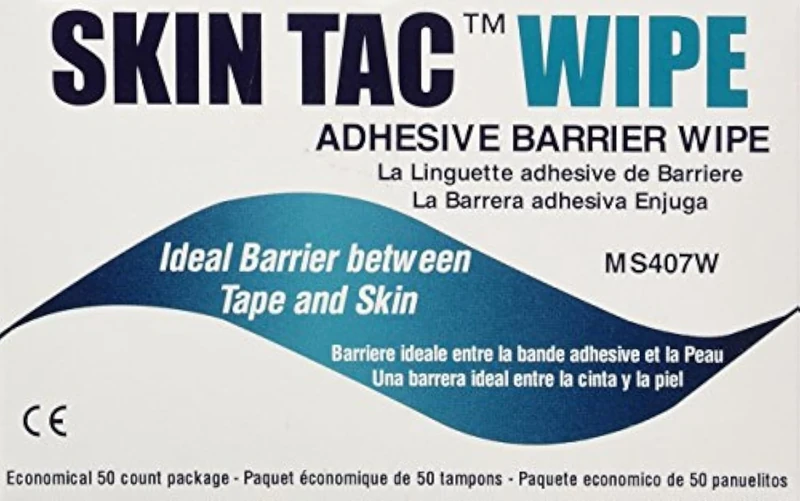 Torbot Skin-Tac MS 407W Adhesive Barrier Wipes - 50 Pieces