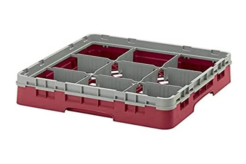 Voetglazenkorf m/1 opzetstuk 500 x 500 H 143 mm max 92 mm 25 comp. Cambro 25S318-151 Soft Grey