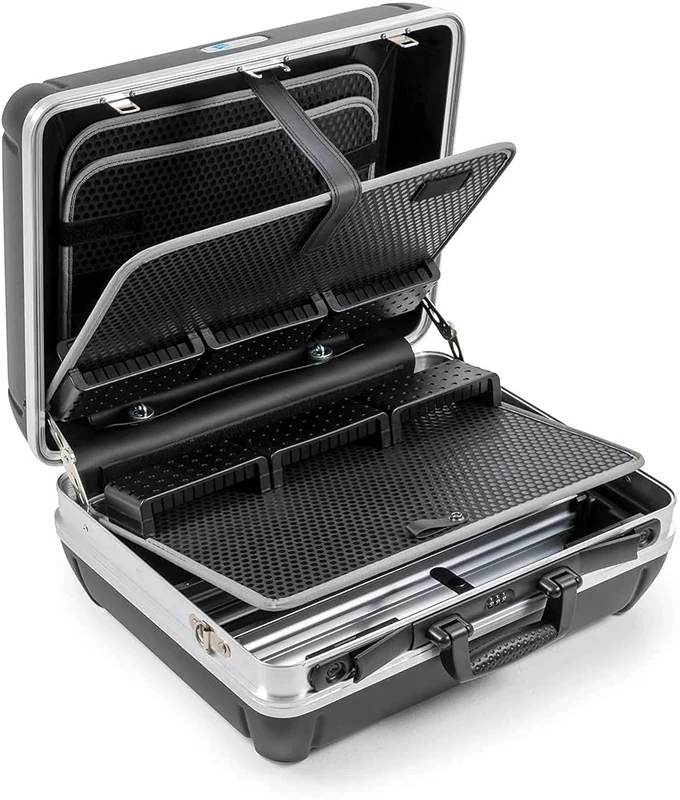 B&W SHARK tool case with MODULE tool storage system (HDPE case, volume 32.6 l, 47.1 x 36 x 19.2 cm inner) 115.03/M, tools not included,Black