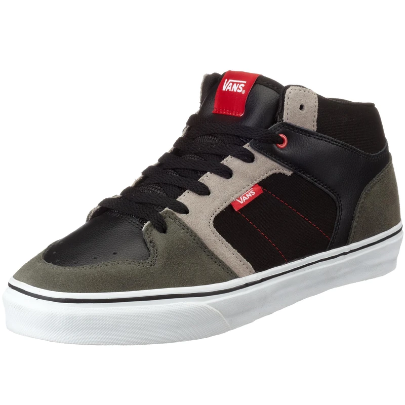 Vans Men's Ellis Mid (Mid Vulc) Black/Charcoal/red VJWVY66 6 UK - Image 1
