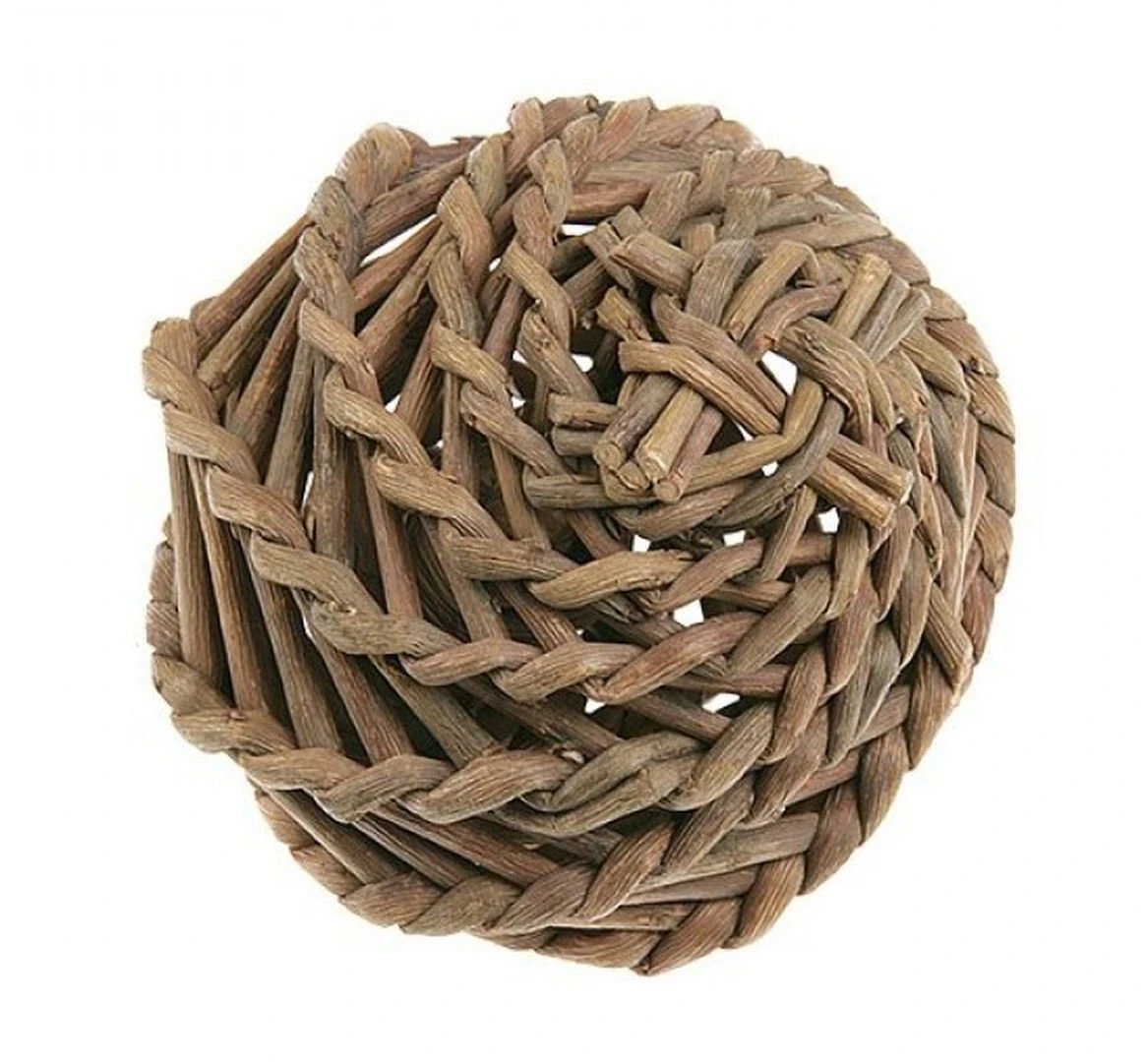 Happy Pet Small Natural Willow Ball for Small Animals Durable Fun Interactive Playing Nibbling Non Toxic Toy Easy to Use for Rats Mice Hamsters