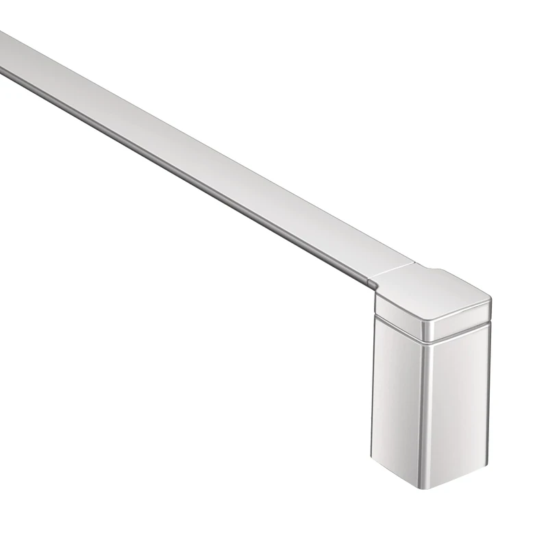 Moen YB8818CH 90 Degree 18-Inch Single Bathroom Towel Bar, Chrome