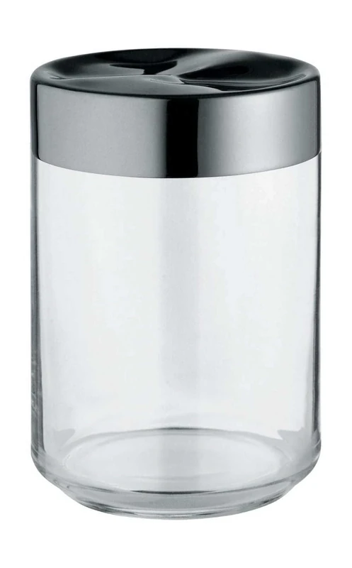 Alessi Julieta LC09 - Design Hermetic Kitchen Jar, Glass Body with Stainless Steel 18/10 Lid, 100 cl