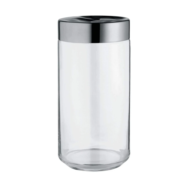 Alessi Julieta LC10 - Design Hermetic Kitchen Jar, Glass Body with Stainless Steel 18/10 Lid, 150 cl
