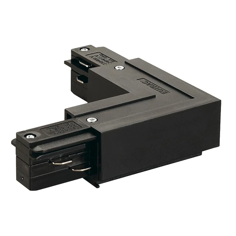 Eutrac L-Connector Grounding Inboard, Black