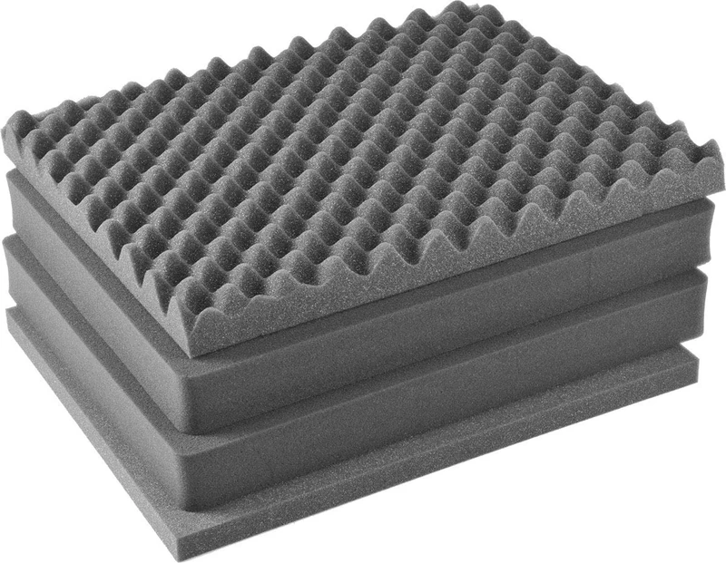 PELI 1601 Replacement Foam Set, Original PELI Protector Case accessory, Compatible with: PELI 1600, Colour: Black