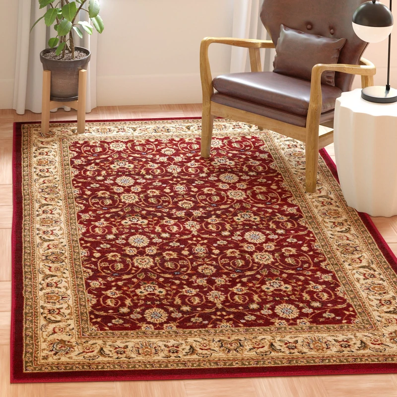 Safavieh Timeless Area Rug, LNH312A, 99 X 160 cm in Red/Ivory