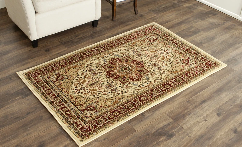 Safavieh Timeless Area Rug, LNH330A, 99 X 160 cm in Ivory/Red