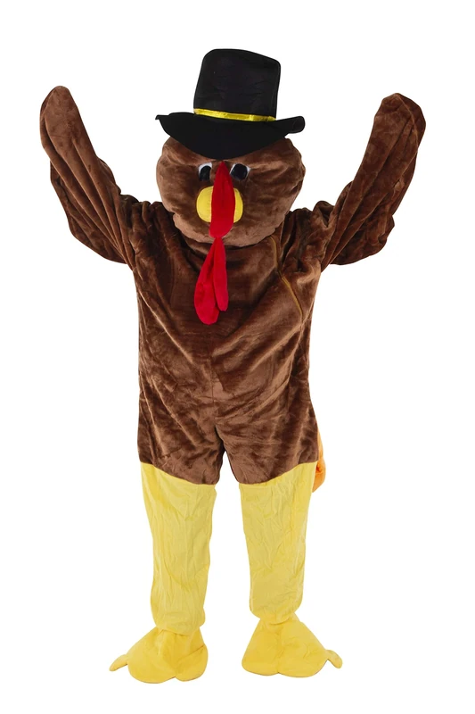 Dress Up America Turkey Mascot Costume for Adults - Turkey Dress Up Set for Role Play