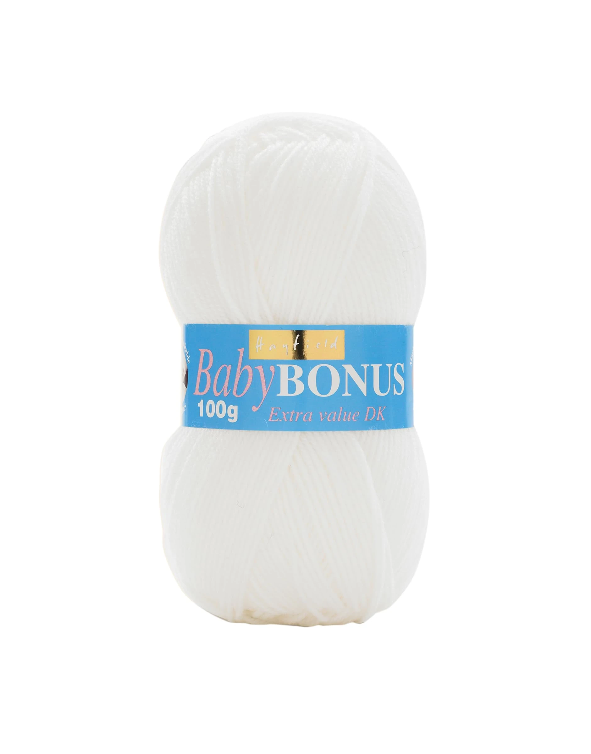 Sirdar Wool Hayfield Bonus DK Double Knitting, Baby White (856), 100g
