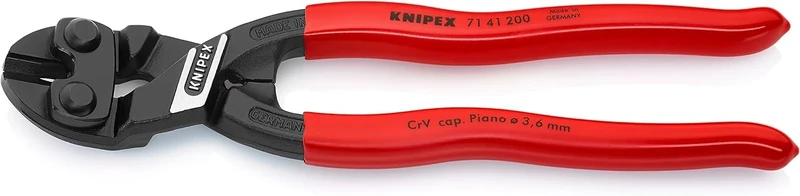KNIPEX Cobolt Compact Bolt Cutter with Plastic Coating 200 mm, 71 41 200