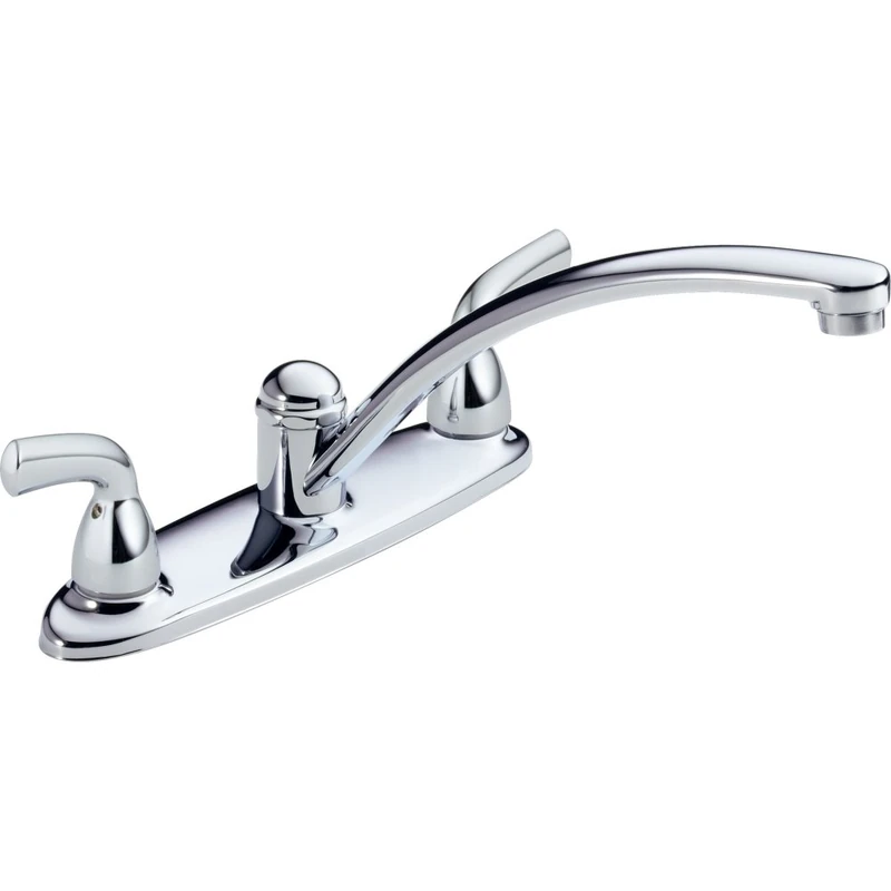 Delta Foundations B2310LF Two Handle Kitchen Faucet, Chrome