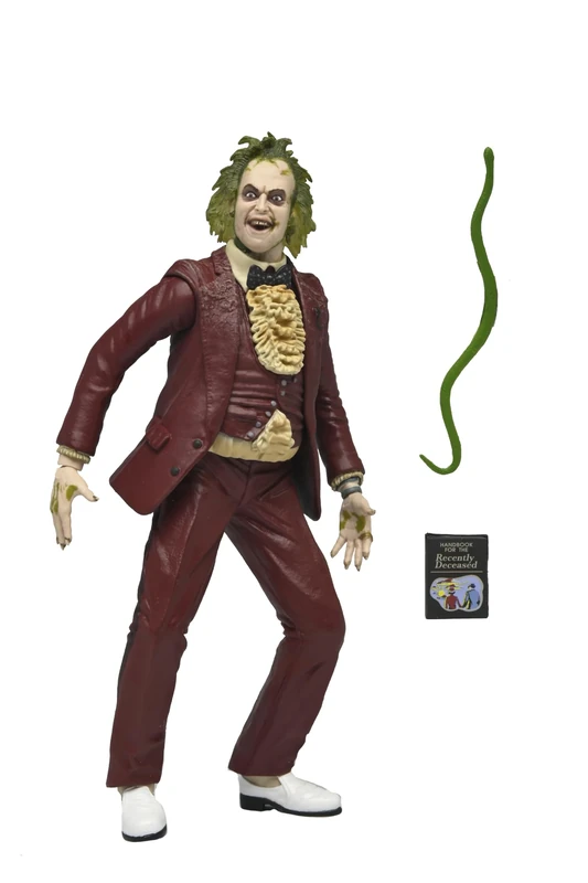 NECA Official Beetlejuice - 7" Scale Action Figurine – Red Tuxedo Beetlejuice in Blister Packaging, Adult Collectible Item, Halloween