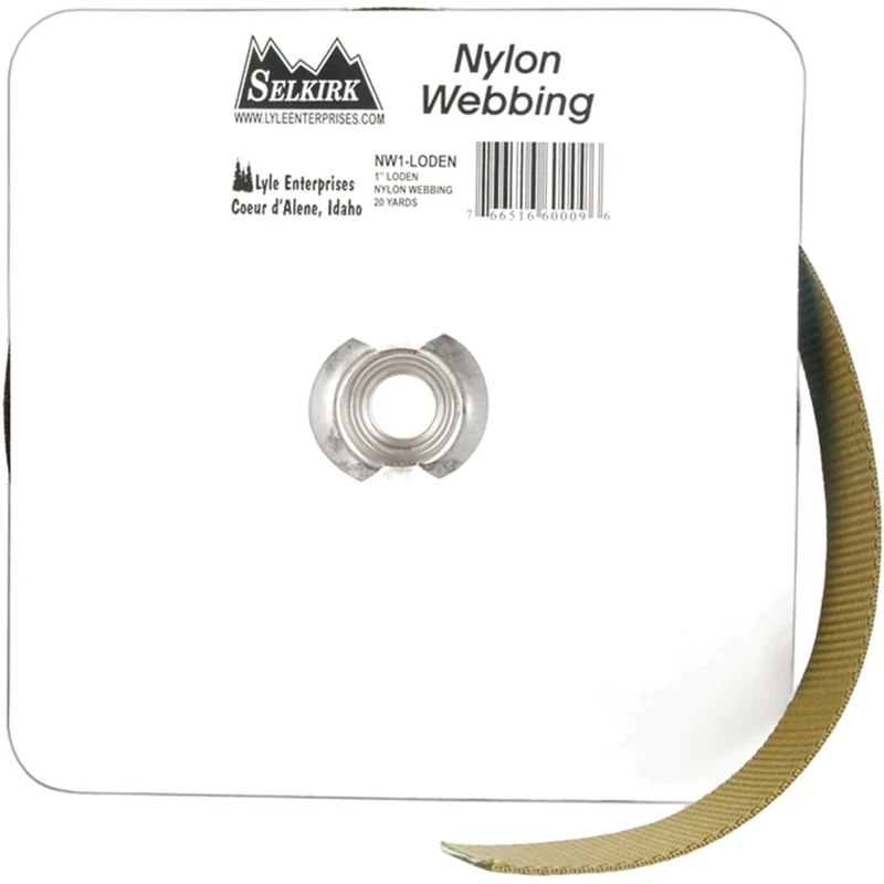 Lyle Nylon Webbing, 1 inches x 20-Yard, Loden - Image 1