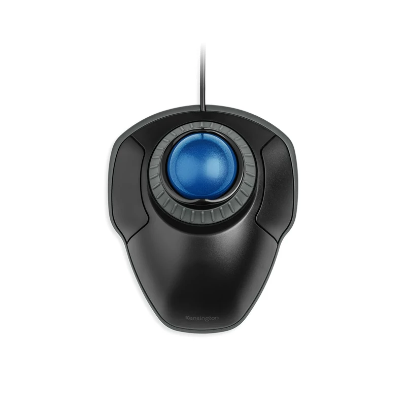 Kensington Orbit Mouse - Wired Ergonomic TrackBall Mouse for PC, Mac and Windows with Scroll Ring, Ambidextrous Design and Optical Tracking - Blue (K72337EU)