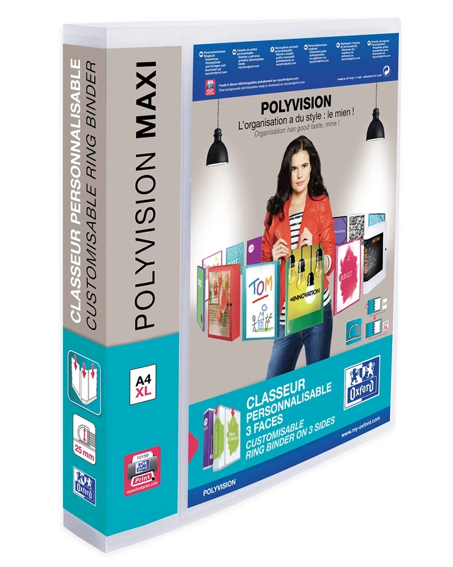 Elba Polyvision Maxi Presentation Binder Polypropylene 4 D-Ring 30mm A4 Ref M45303417 [Pack of 10]