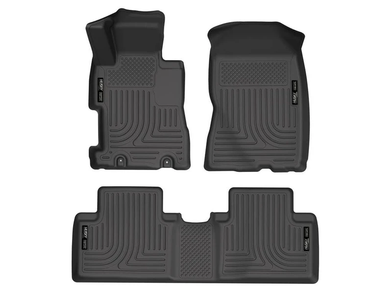 Husky Liners Fits 2006-11 Honda Civic 4 Door Weatherbeater Front & 2nd Seat Floor Mats,Black,98411
