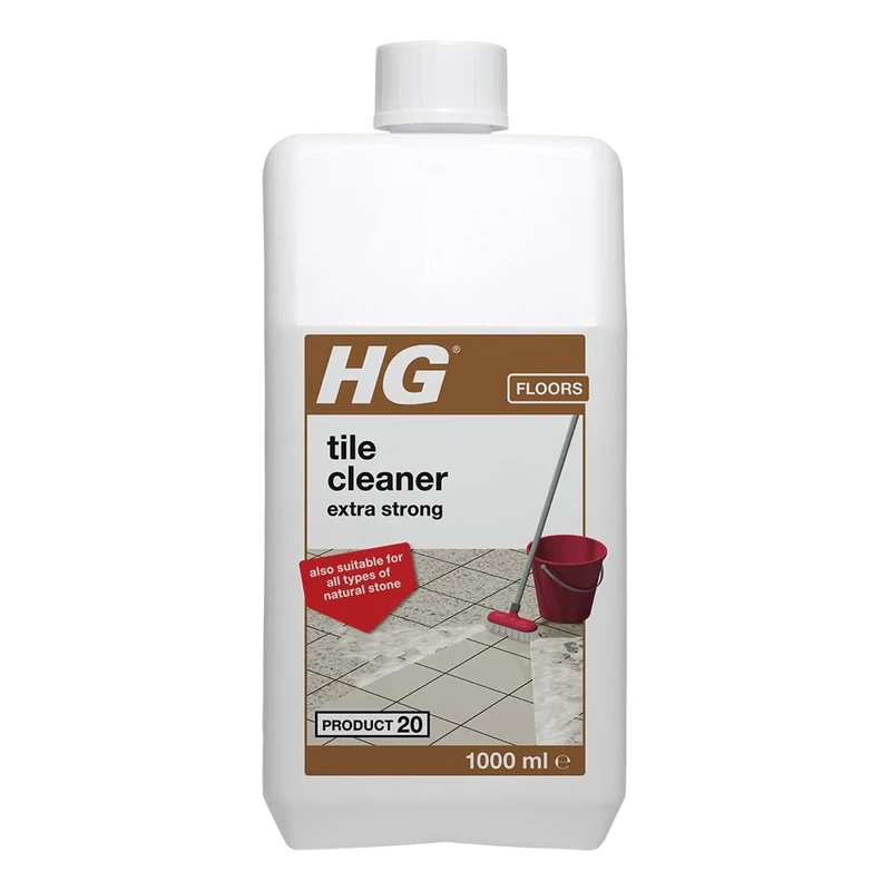 HG Heavy Duty Tile & Grout Cleaner - Powerful Floor Cleaner for Kitchen, Bathroom & Stone Surfaces - 1L