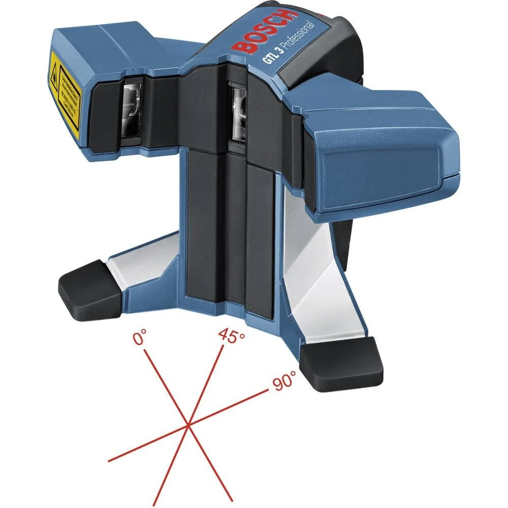 Bosch Professional Tile Laser GTL 3 (3 lines, range: up to 20m, 4x AA batteries, protective bag)