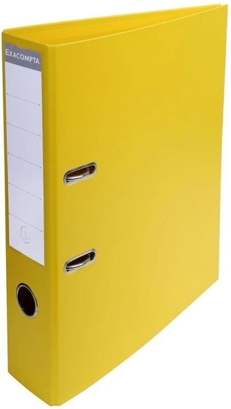 Exacompta - Ref. 53749E - Box of 10 Prem'Touch A4 lever arch files - Spine 70 mm - Mechanical 75 mm - External dimensions: 32 x 29 x 7 cm - Format to file A4 - Colour: Yellow