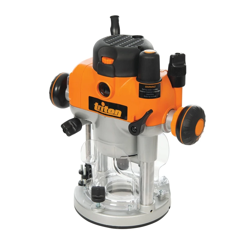 Triton Dual Mode Precision Plunge Router – 2400W, Adjustable Depth, Woodworking Router, Orange (TRA001 / 330165)